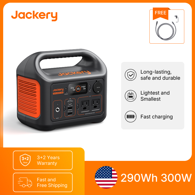 Outdoor Camping Outfit - Jackery Portable Power Station Explorer 300New