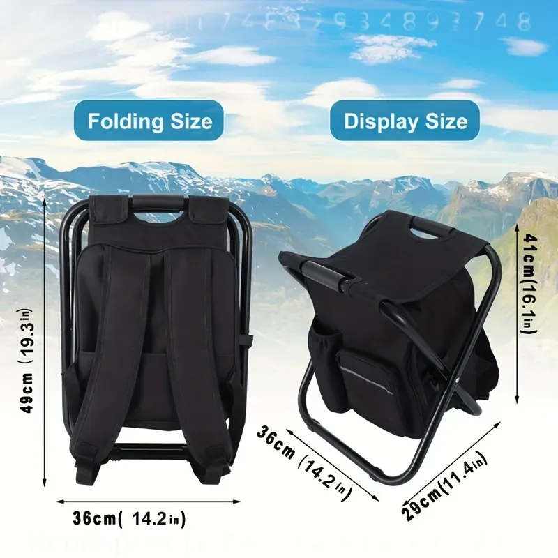 2-in-1 Portable Folding Fishin - Folding Chair 评论和价格