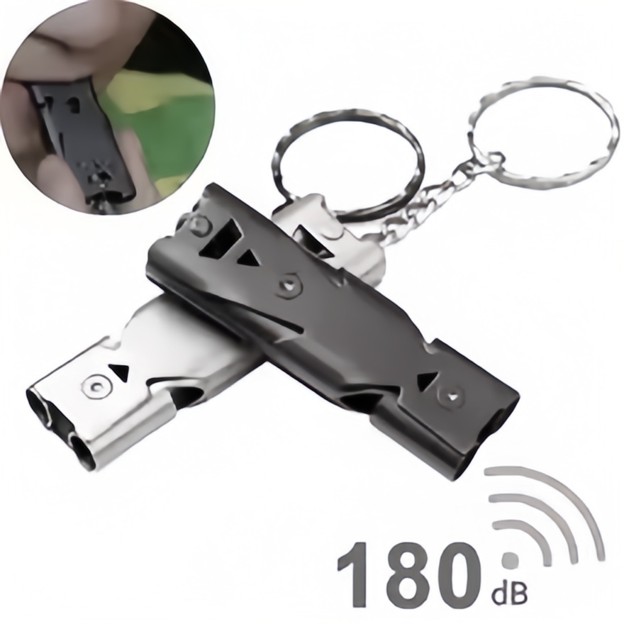 Survival Whistle Keychain–High - Outdoor Camping Youtube 评论和价格