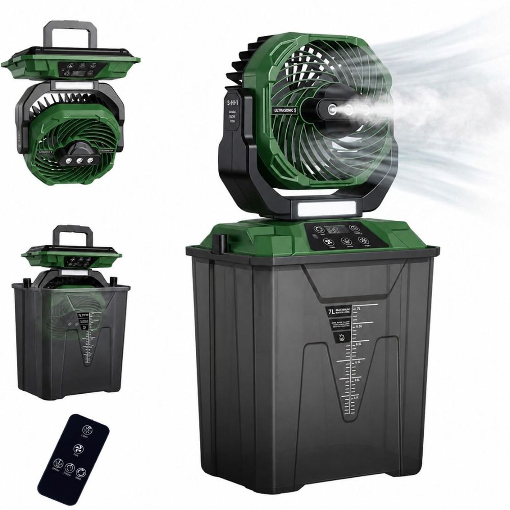 Large Water Tank Spray Camping - Outdoor Camping Misting Fan 评论和价格