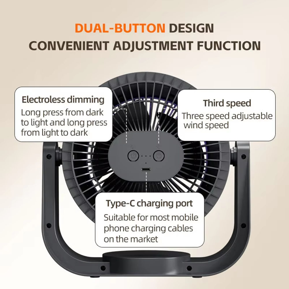 USB Rechargeable Portable Fan  - Outdoor Camping Misting Fan 评论和价格
