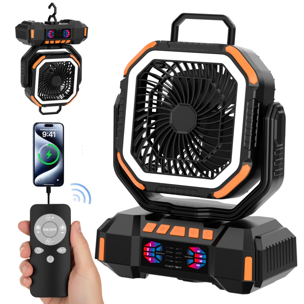40000mAh Battery Operated Fan  - Outdoor Camping Misting Fan 评论和价格