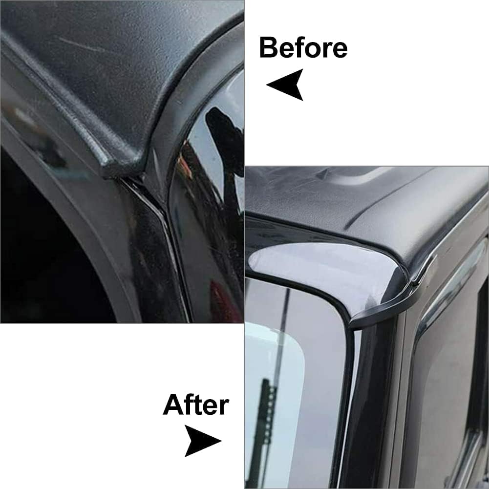 2Pcs Black Rain Gutter for Jee - Outdoor Camping Jeep 评论和价格