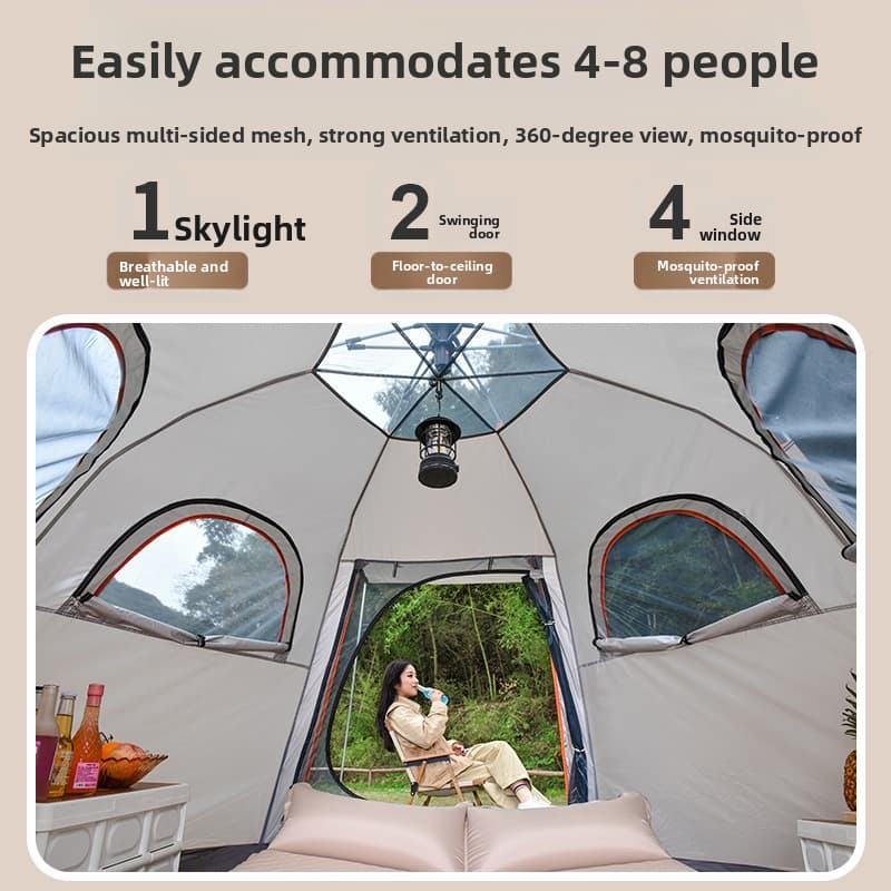 Portable 5-8 Person Camping Te - Camping Zelt Outdoor 评论和价格