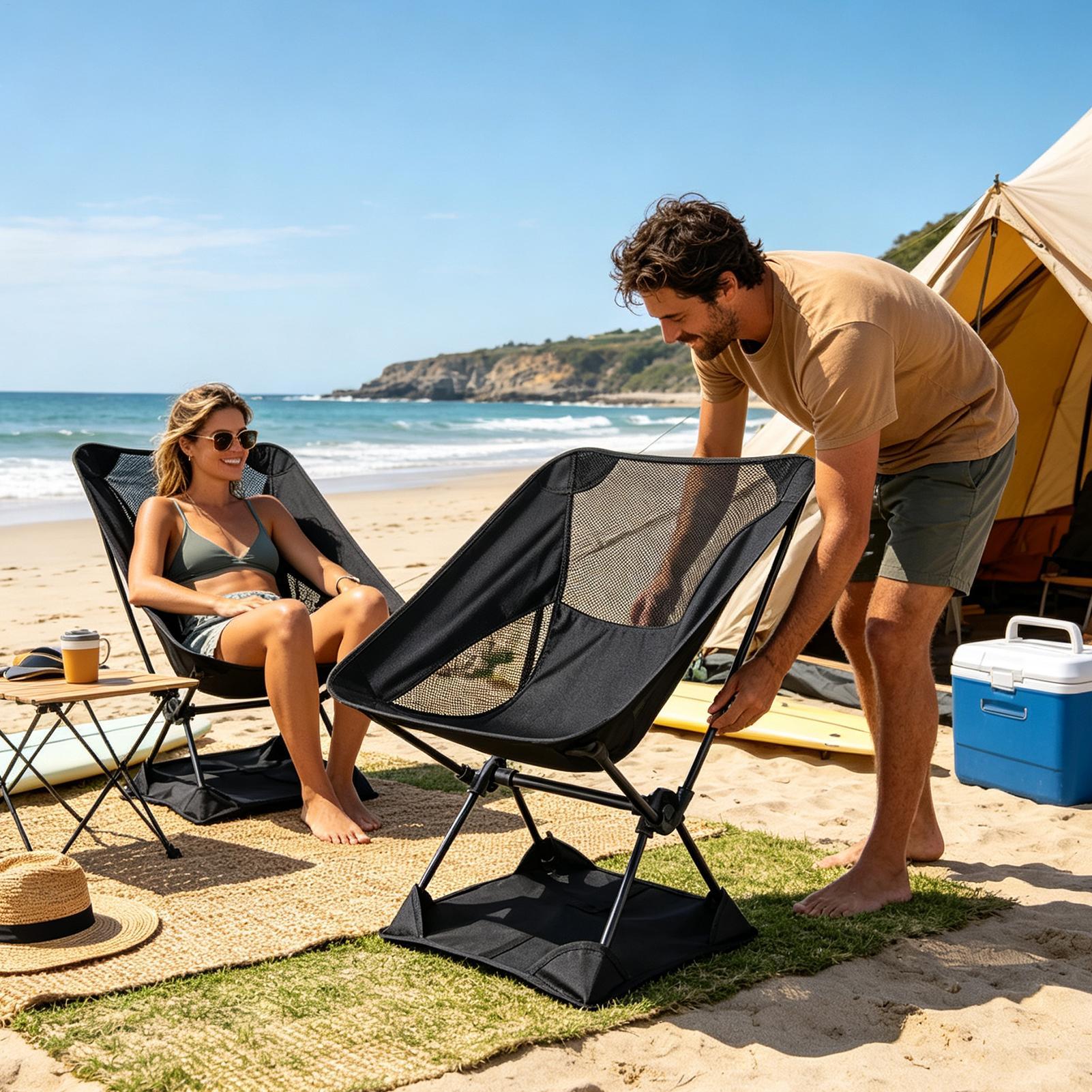 Oxford Cloth Anti-Sink Camp Ch - Outdoor Camping Table And Chairs 评论和价格
