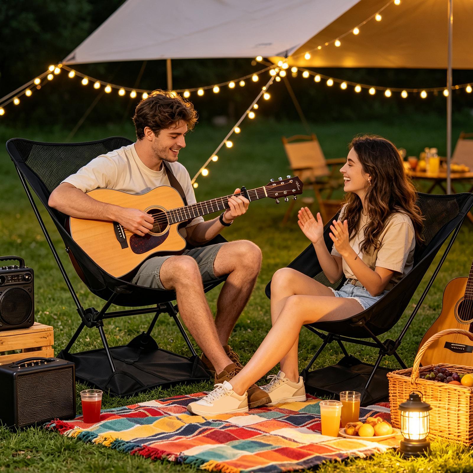 Oxford Cloth Anti-Sink Camp Ch - Outdoor Camping Table And Chairs 评论和价格