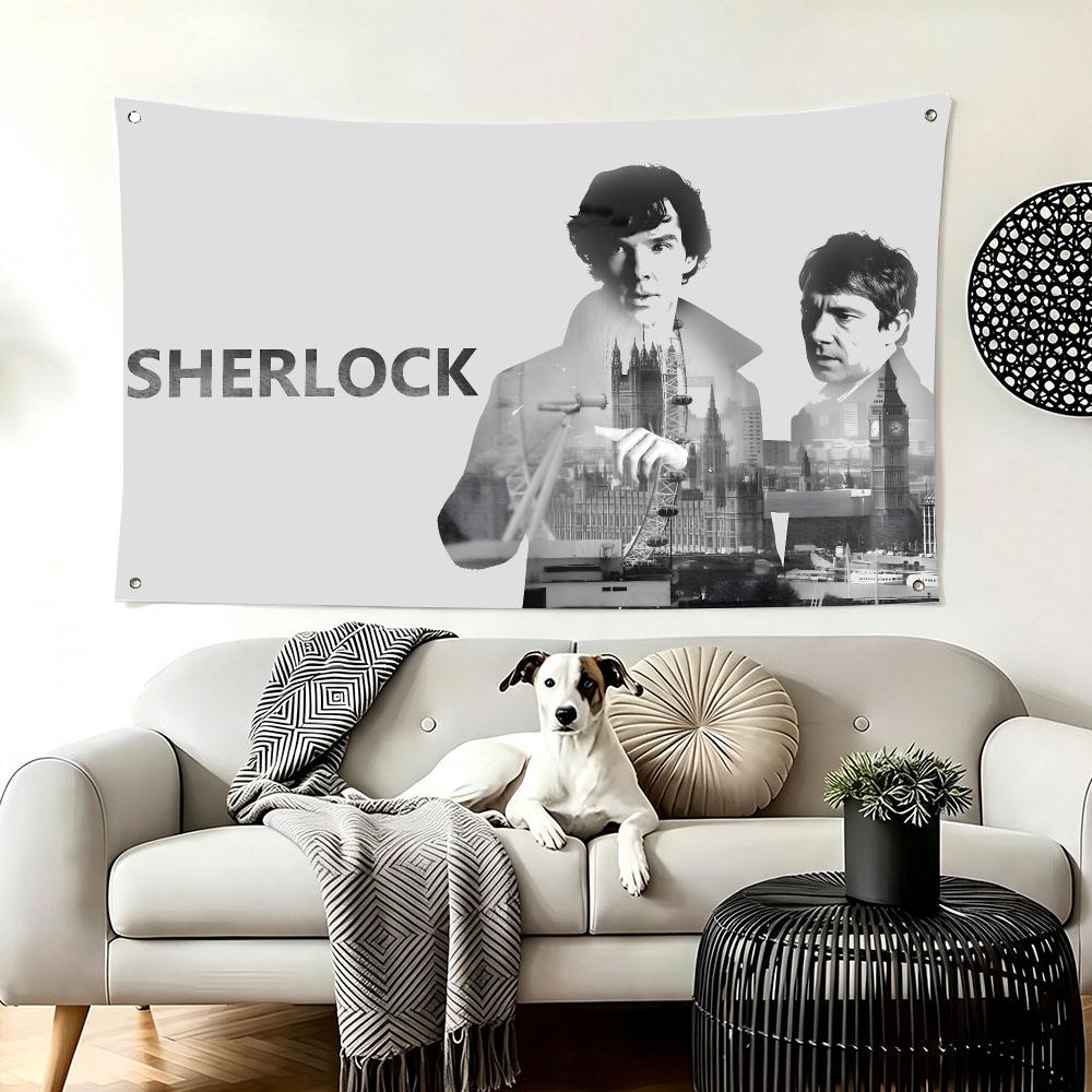 TV Show S-Sherlock Holmes Flag - Outdoor Camping Show 评论和价格