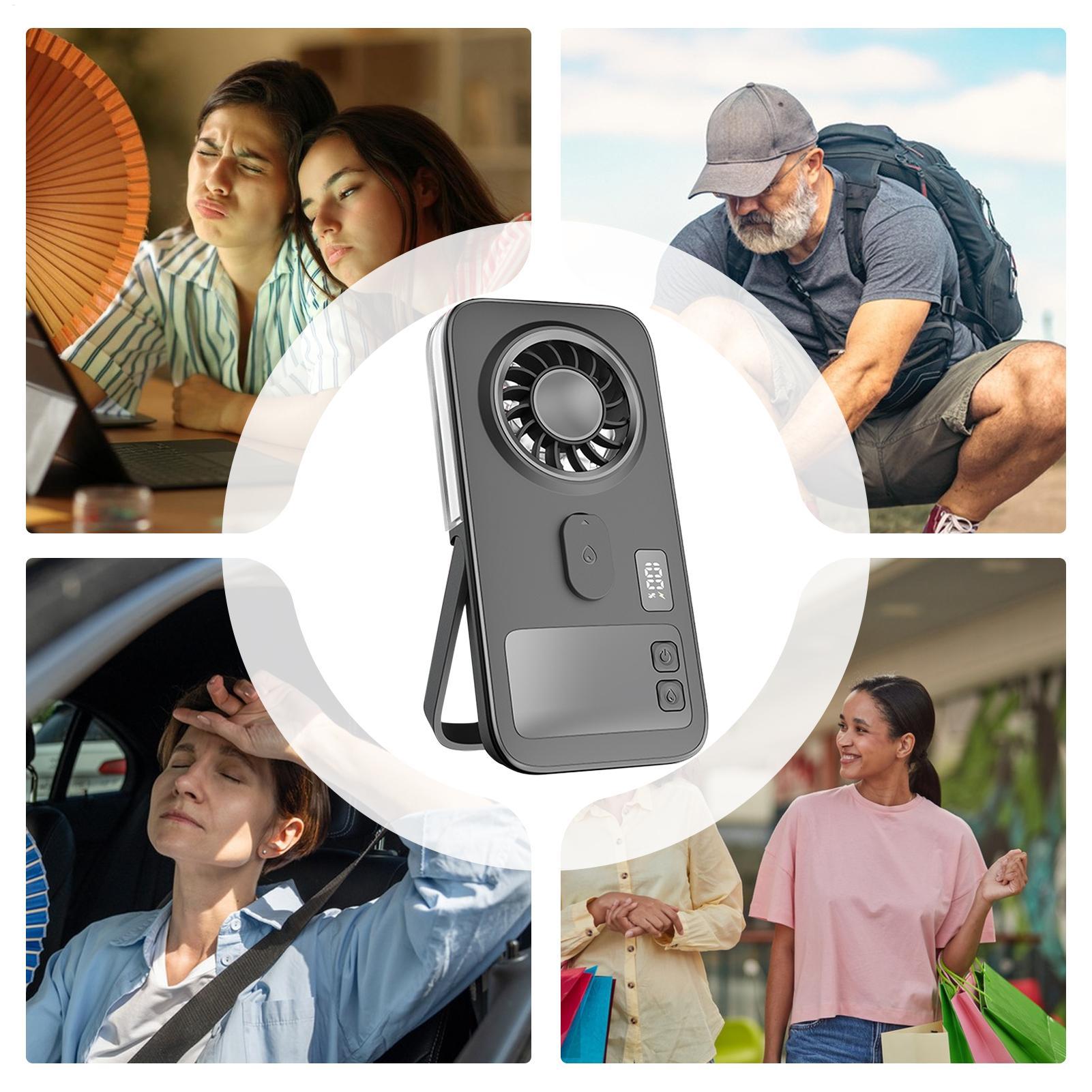 Fan with Mist Digital Display  - Outdoor Camping Misting Fan 评论和价格
