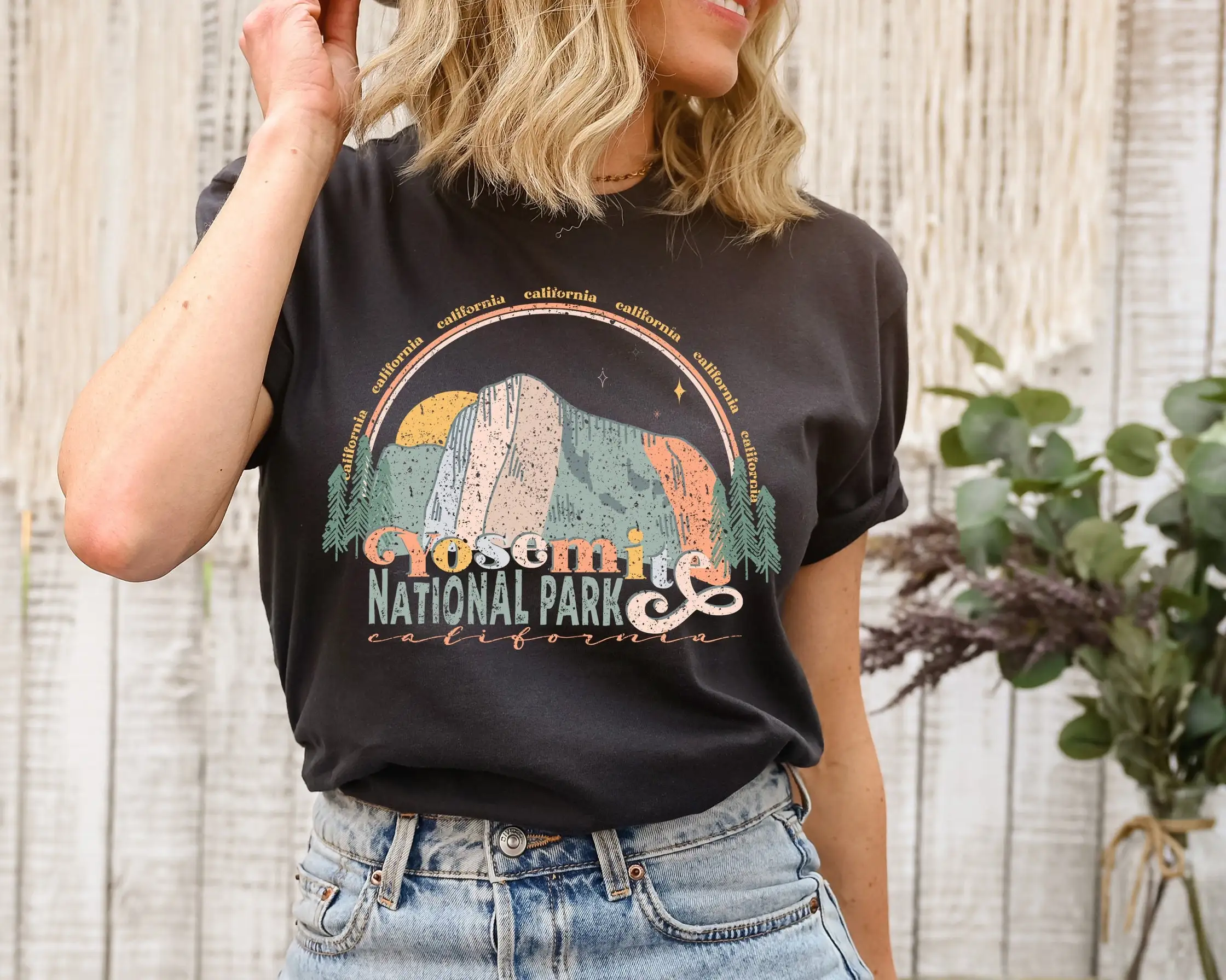 Yosemite National Park T Shirt - Outdoor Camping Yosemite 评论和价格