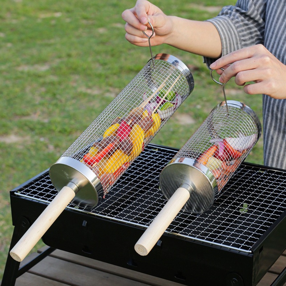 Stainless Steel Rolling BBQ Gr - Outdoor Camping Youtube 评论和价格