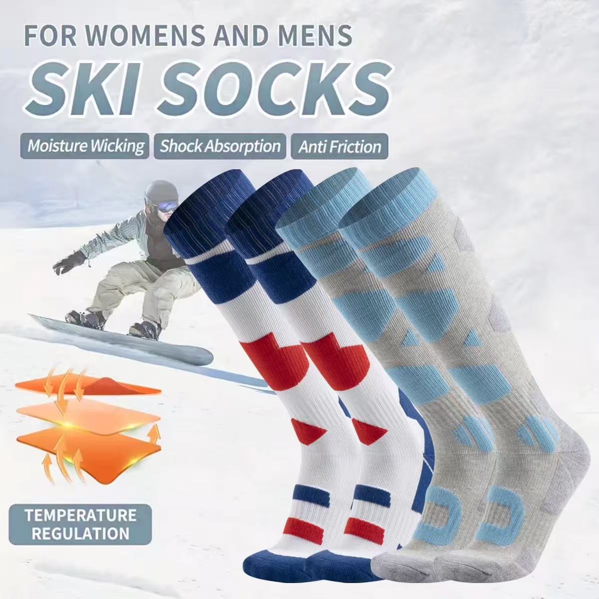 Thermal Winter Ski Socks Thick - Outdoor Camping Winter 评论和价格