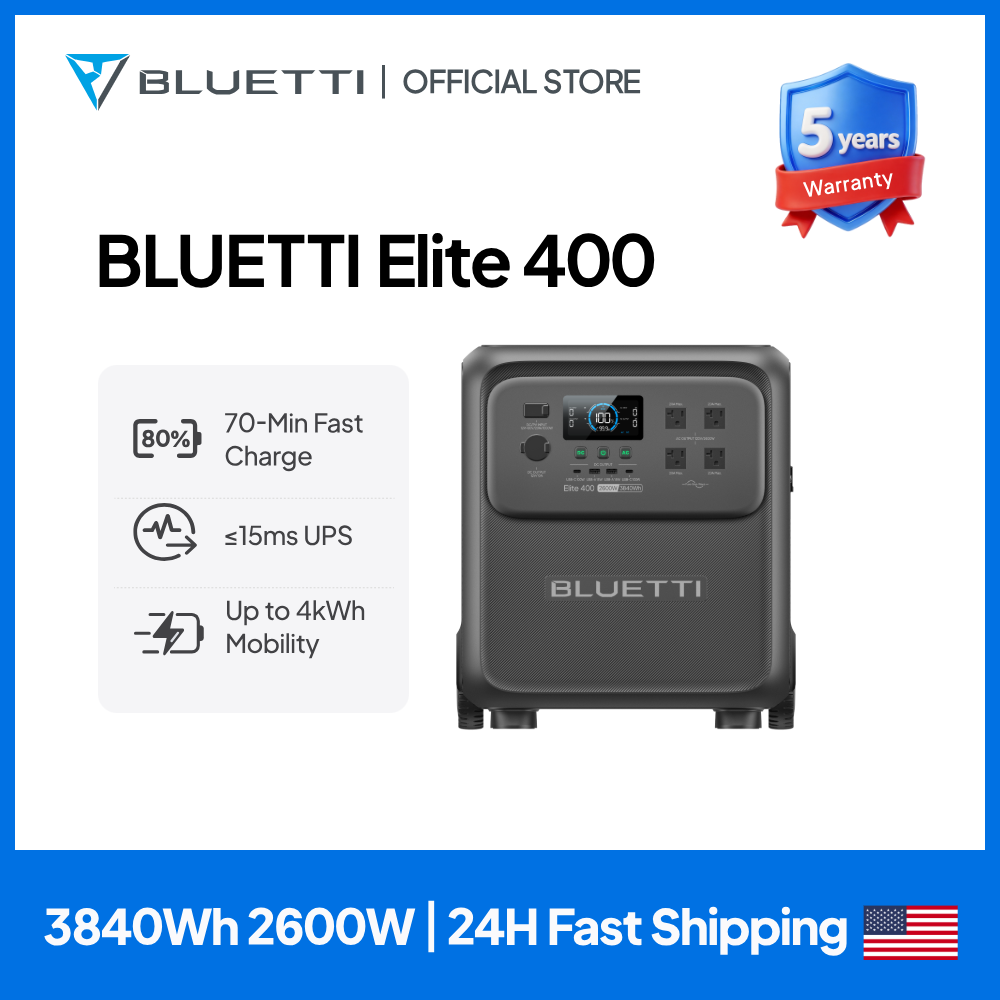 BLUETTI Elite 400 2600W 3840Wh - Outdoor Camping Outfit 评论和价格