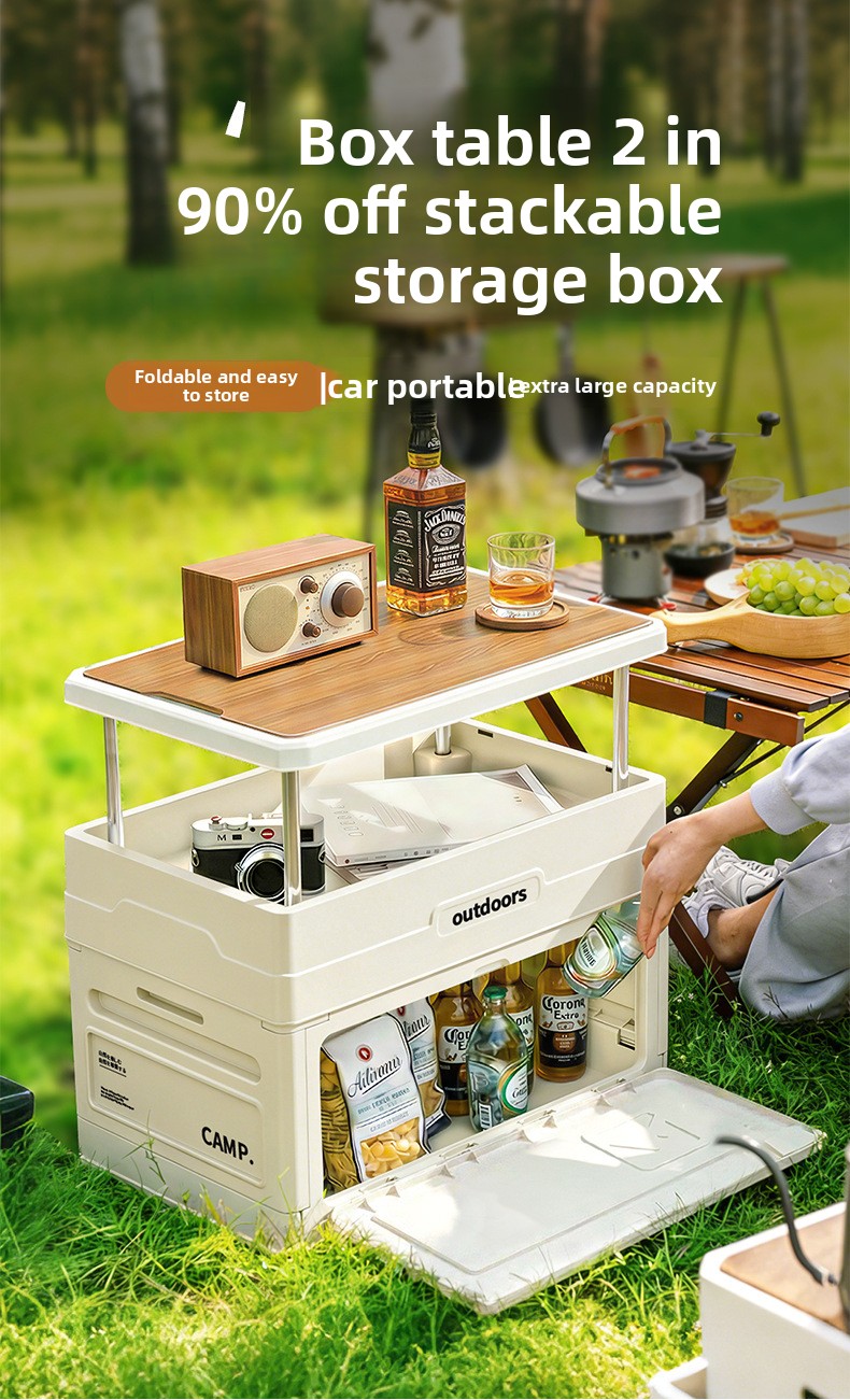 Camping Folding Storage Box Wo - Outdoor Camping Table And Chairs 评论和价格