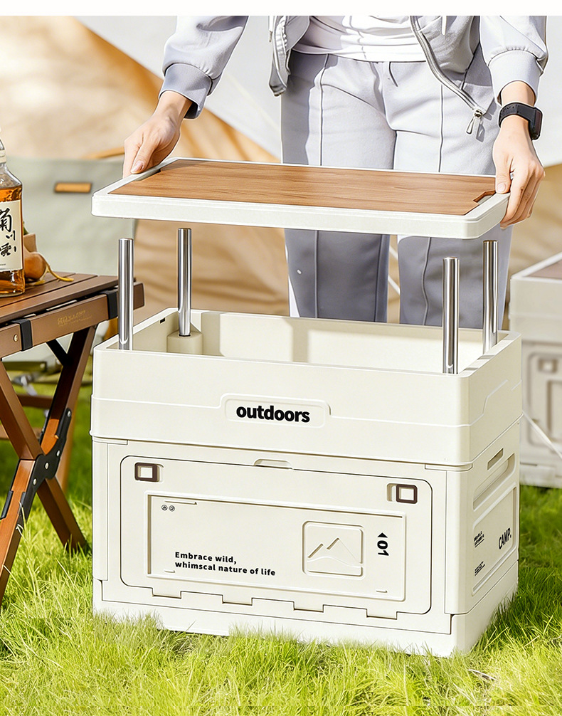 Camping Folding Storage Box Wo - Outdoor Camping Table And Chairs 评论和价格
