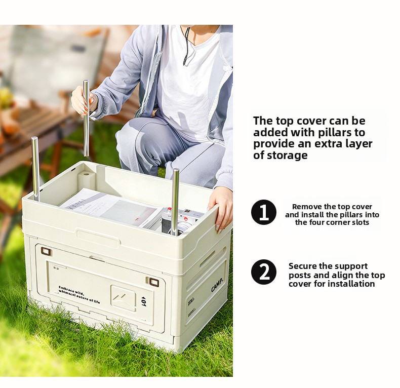Camping Folding Storage Box Wo - Outdoor Camping Table And Chairs 评论和价格
