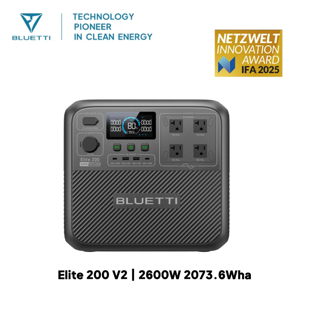 【Renew】BLUETTI Elite 200 V2 Po - Outdoor Camping Outfit 评论和价格