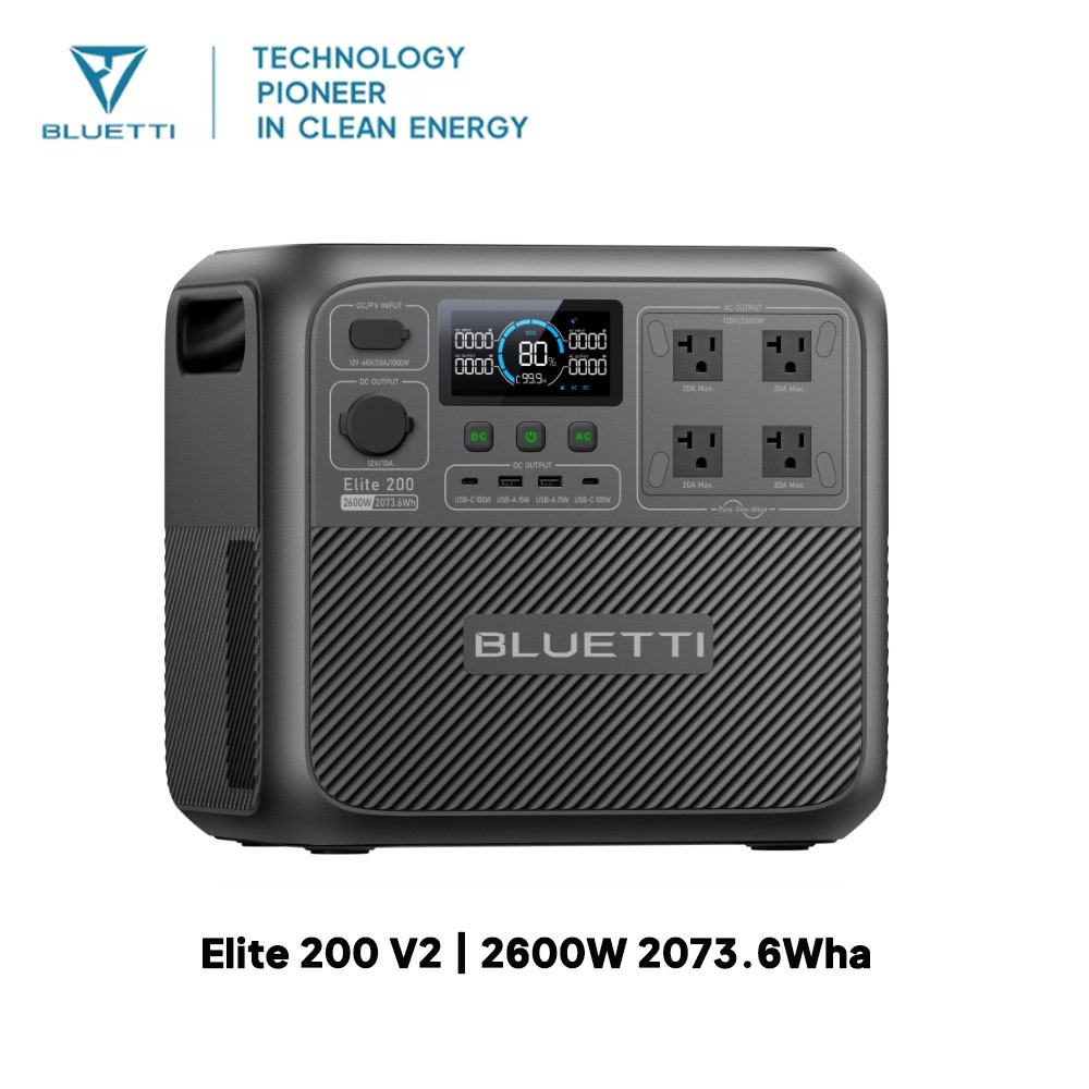 【Renew】BLUETTI Elite 200 V2 Po - Outdoor Camping Outfit 评论和价格