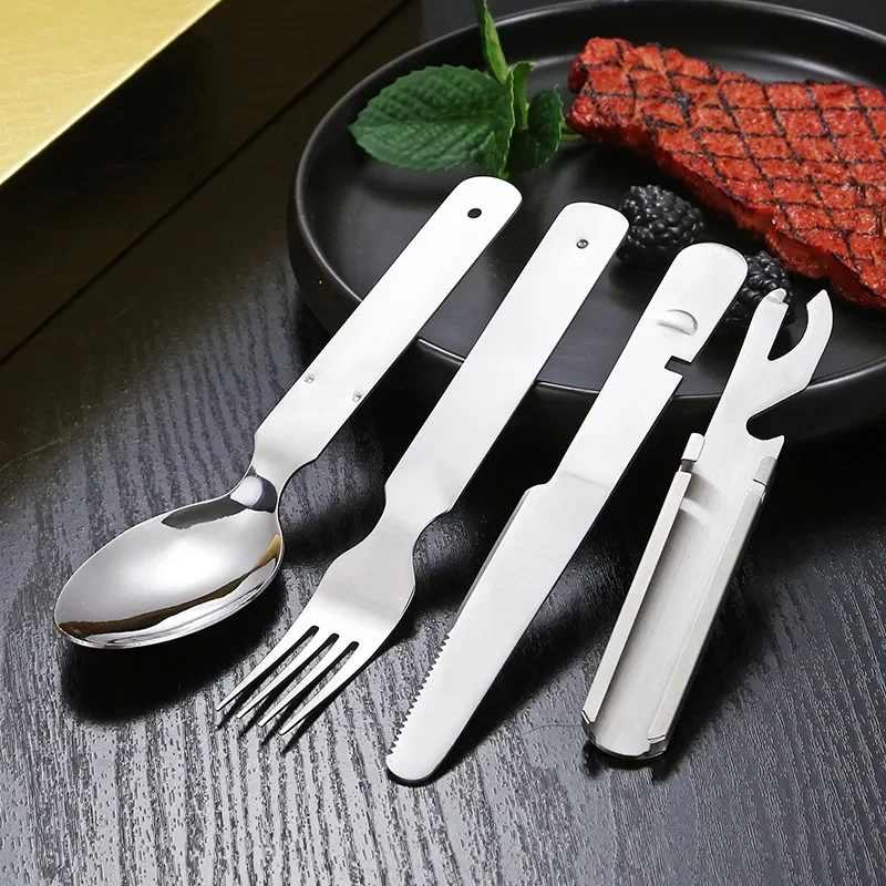 Stainless Steel Tableware Set  - Outdoor Camping Knife 评论和价格