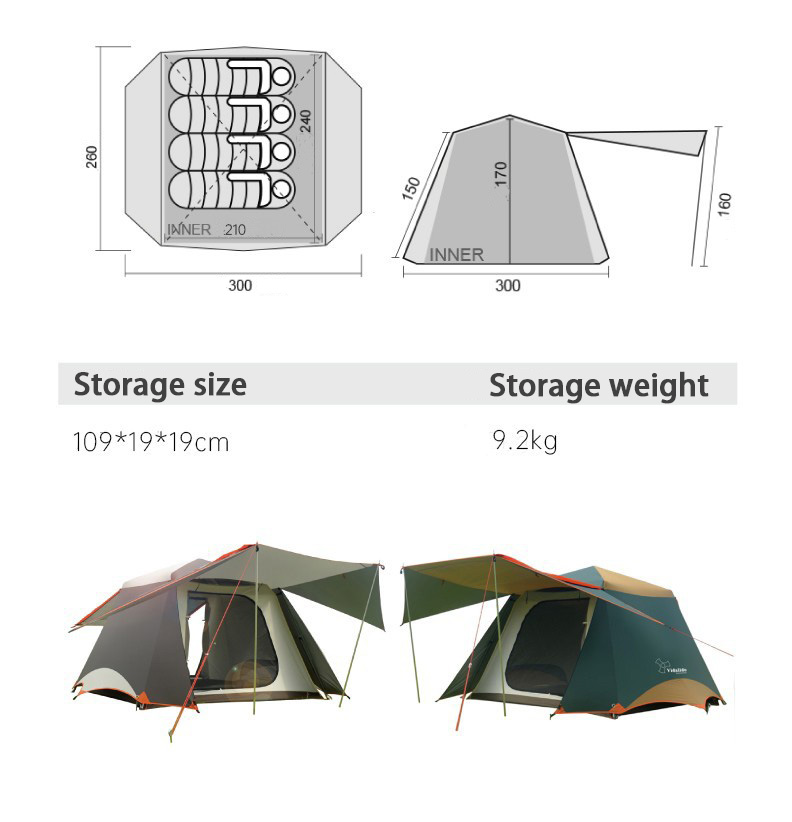 Vidalido Khemah Kemah Namiot A - Camping Zelt Outdoor 评论和价格