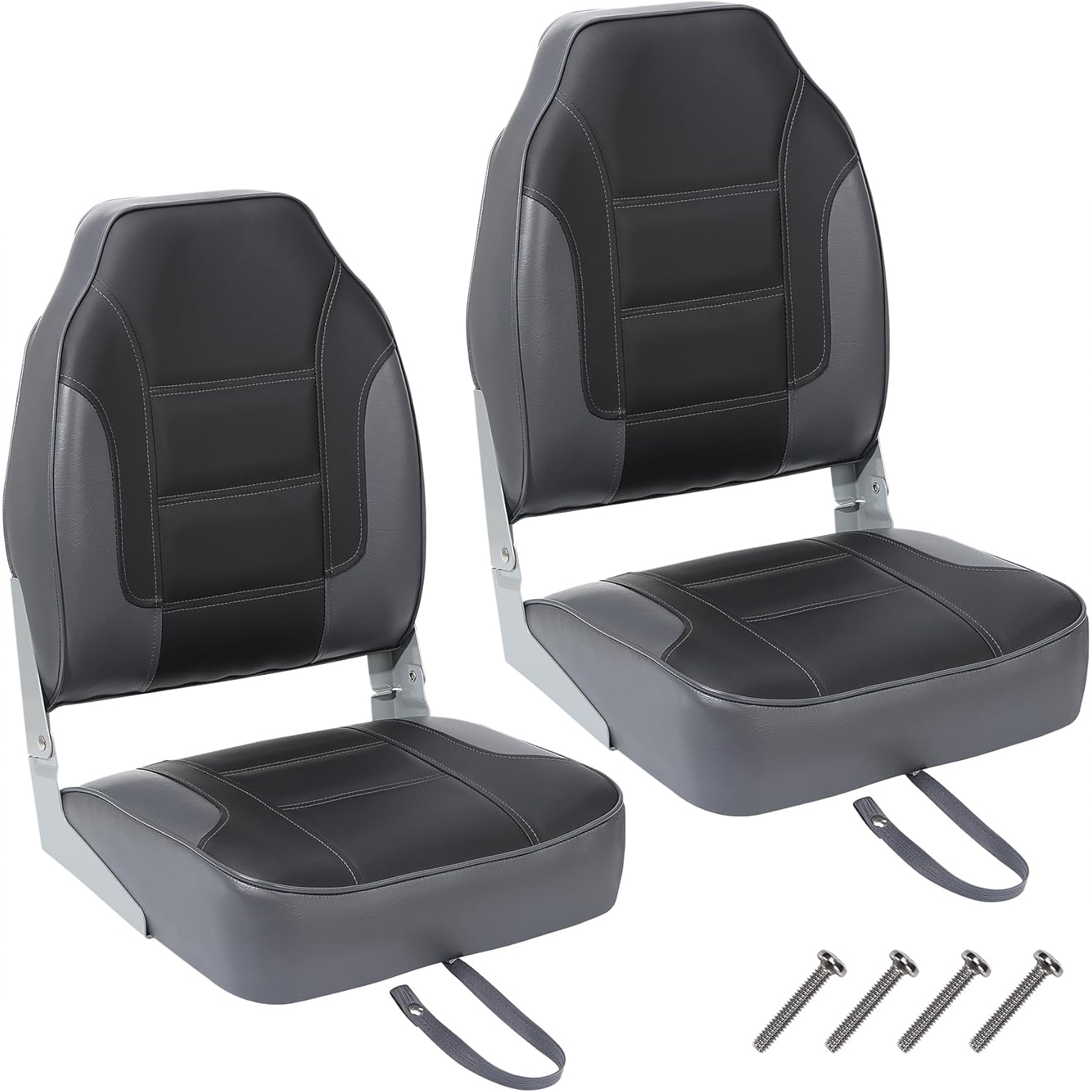 2 Pack Folding Boat Seats, Hig - Folding Chair 评论和价格