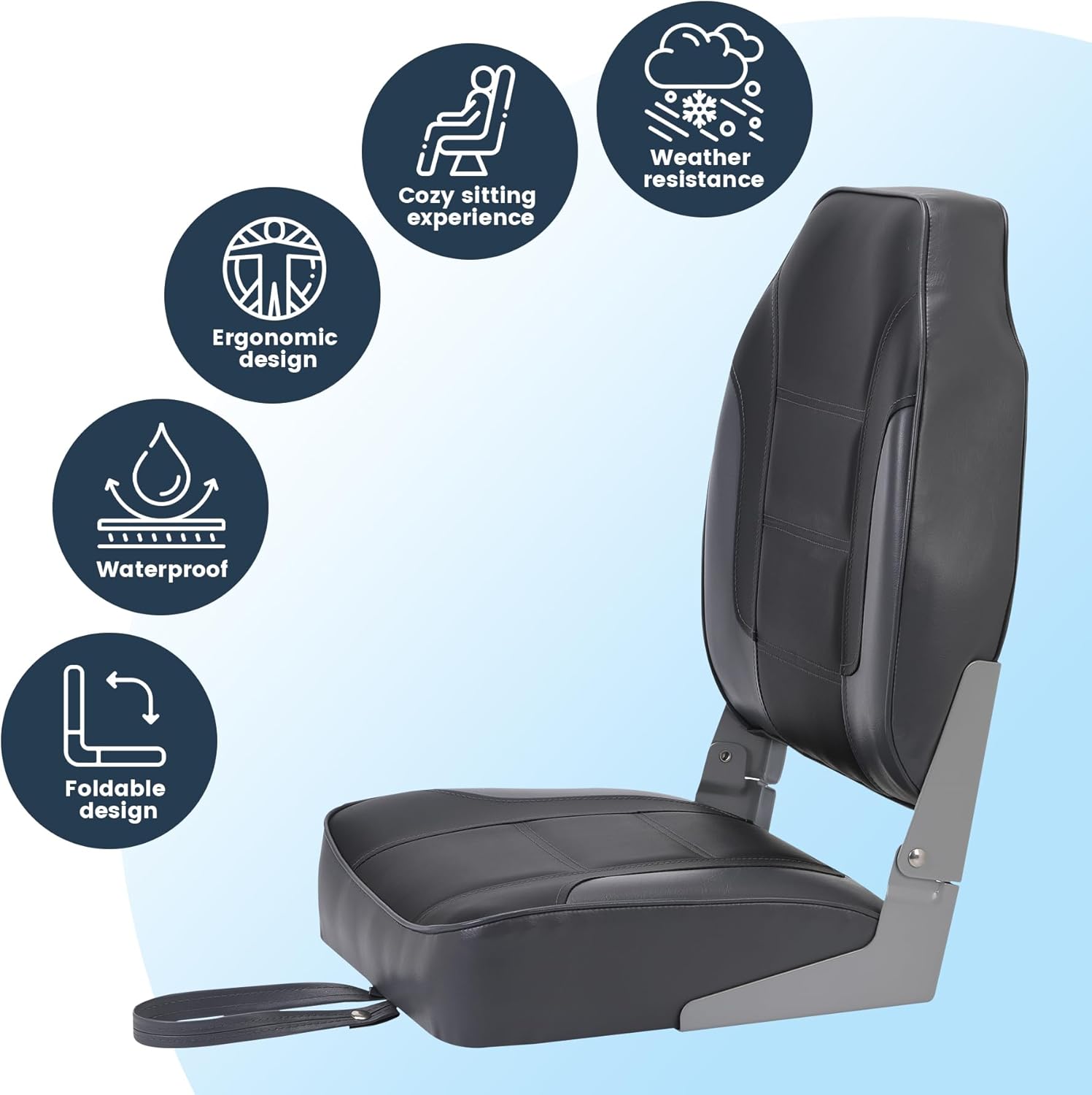 2 Pack Folding Boat Seats, Hig - Folding Chair 评论和价格