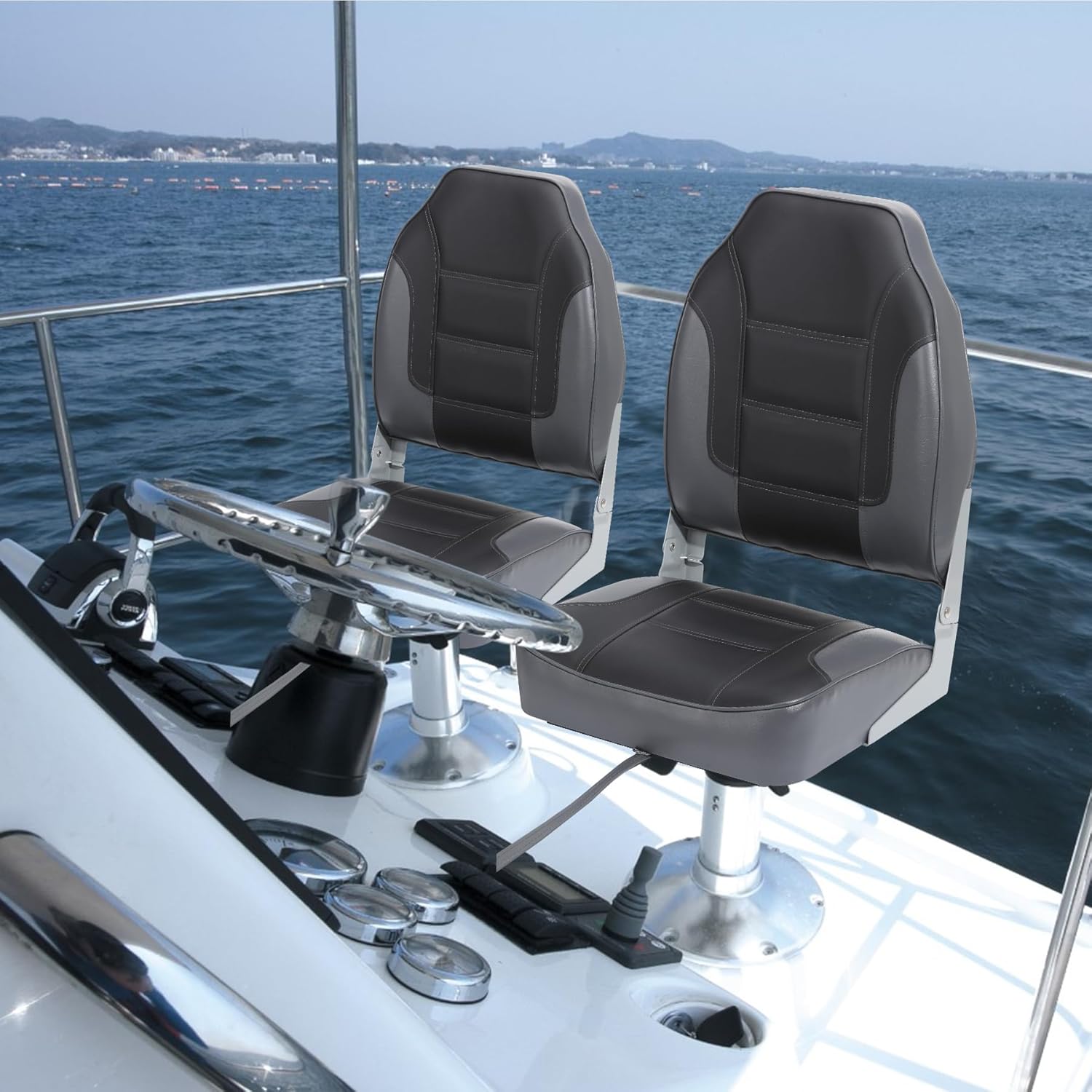 2 Pack Folding Boat Seats, Hig - Folding Chair 评论和价格