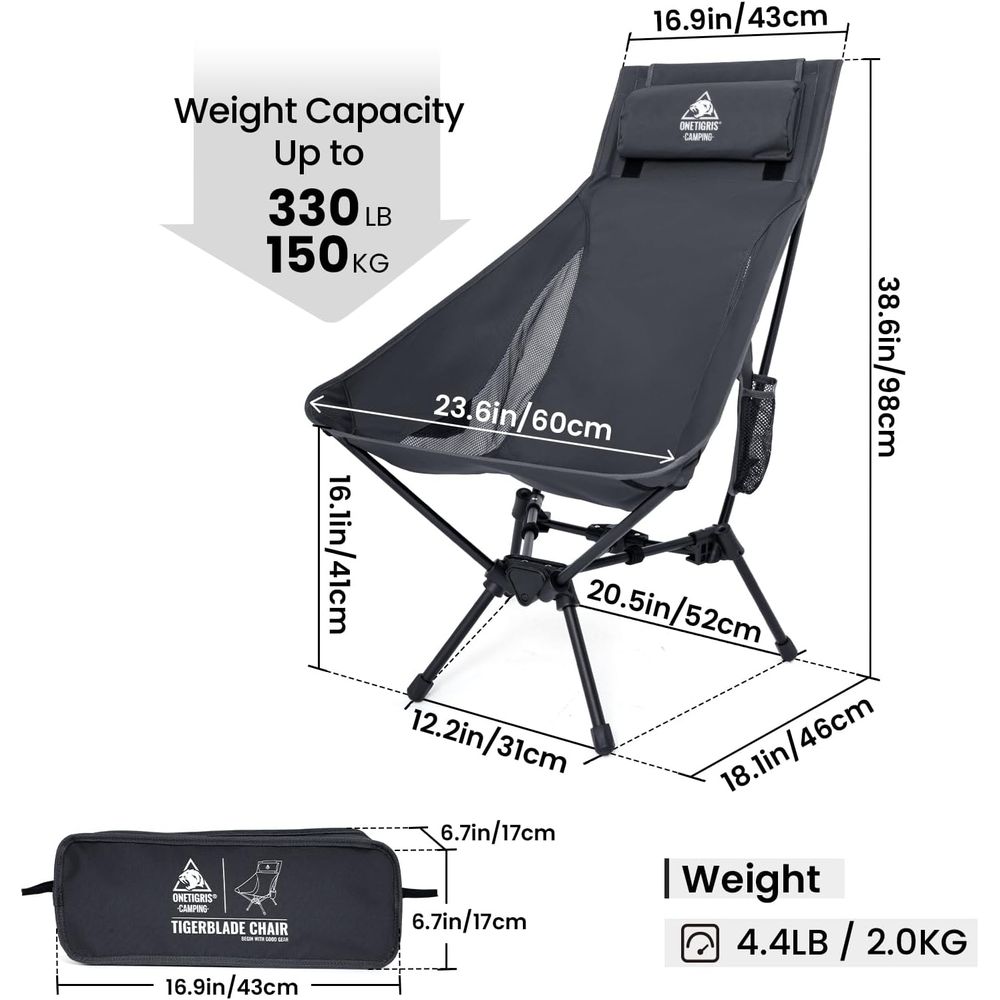 Tigerblade High Back Camping C - Folding Chair 评论和价格
