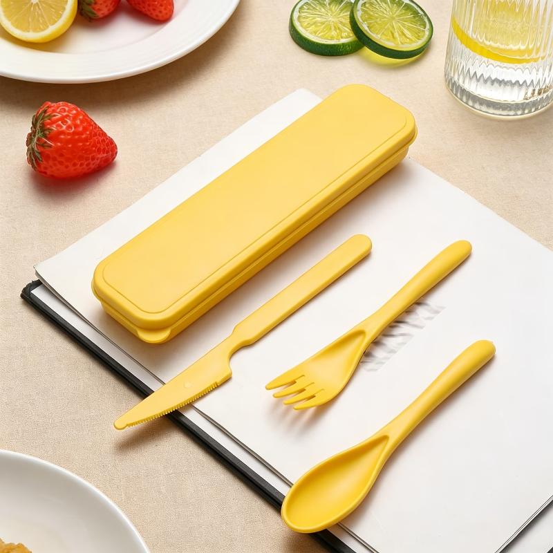 [Wheat Straw Reusable Cutlery  - Outdoor Camping Knife 评论和价格