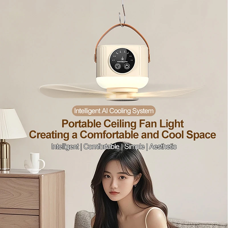 7200mAh Portable Rechargeable  - Outdoor Camping Misting Fan 评论和价格